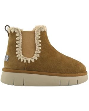 Mou Round Toe Chelsea Boots - Brown