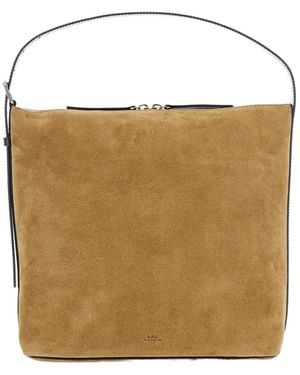 A.P.C. Vera Zipped Shoulder Bag - Natural