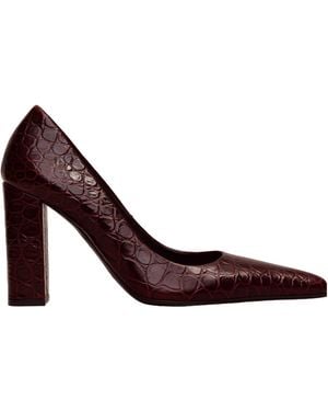 Alaïa Pointed Toe Chunky Heels - Brown