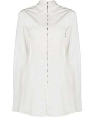 Dion Lee Hook Mini Shirt Dress - White