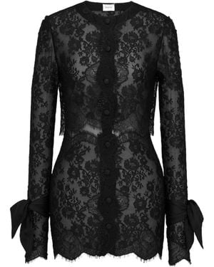 Saint Laurent Long Sleeve Dress - Black