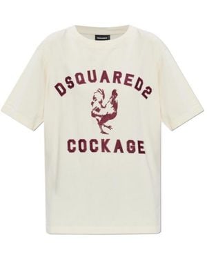 DSquared² Vintage Fade Just Right Fit T-Shirt - White