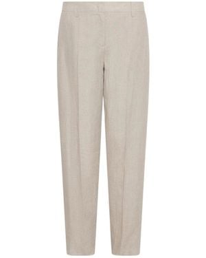Marella Casual Pants With Belt Loops - Gray