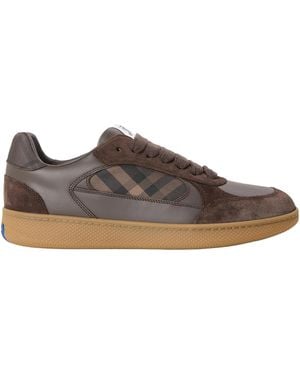Burberry Mixed Low-Top Sneaker - Brown