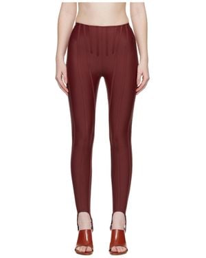 Mugler Body-Fitting Leggings - Red