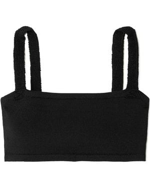 Calle Del Mar Stretch-Knit Bralette Top - Black