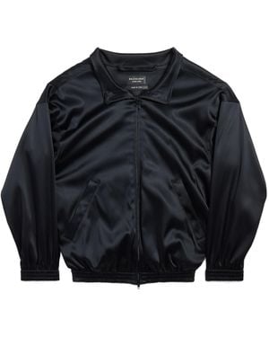 Balenciaga Zip-Up Stand Up Collared Jacket - Blue
