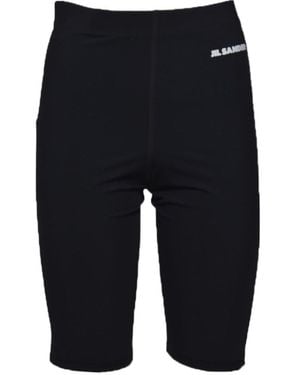 Jil Sander Logo Printed Biker Shorts - Blue