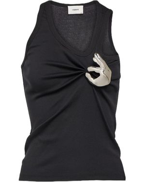 Coperni Emoji-Decorated Vest - Black