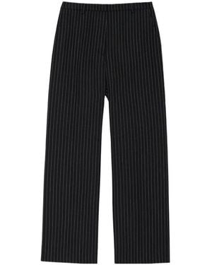 Anine Bing Thomas Pinstripe Pants - Black