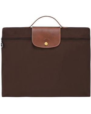 Longchamp Le Pliage Original S Button Briefcase - Brown