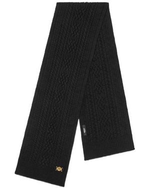 Versace Logo Applique Scarf - Black