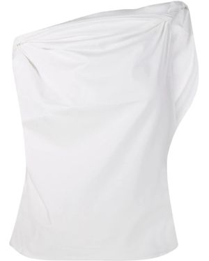 Rohe Draped Strapless Top - White