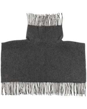 By Malene Birger Turtla Fringed Bib Scarf - Black