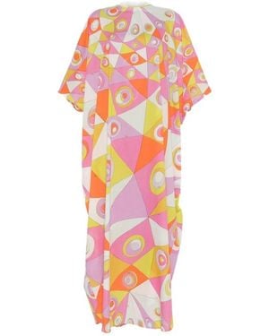 PUCCI Pucci Geometric Print Kaftan Dress - Pink