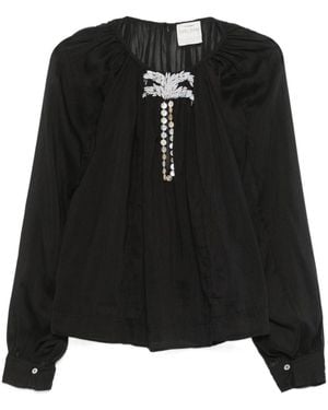 forte_forte Embroidered Blouse - Black