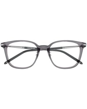 Montblanc Eyewear Square Frame Glasses - Metallic