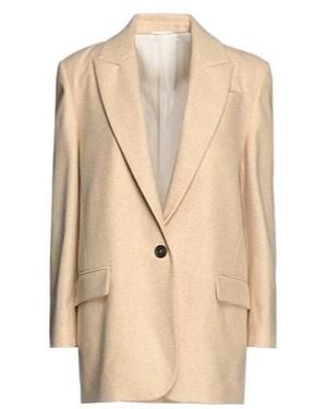 Brunello Cucinelli Single-Breasted Blazer - Natural