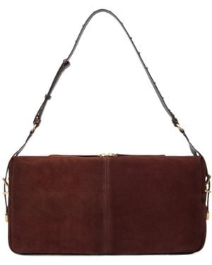 Pinko Suede Shoulder Bag - Brown