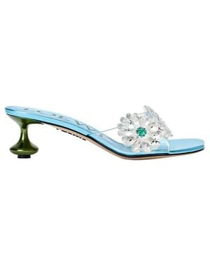 Loewe Floral High-Heeled Sandals - Blue
