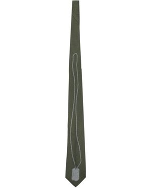 Kapital Dog-Tag Tie - White