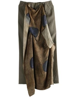 Uma Wang Elastic Waist Midi Skirt - Green
