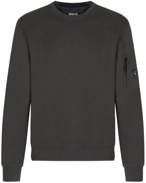 C.P. Company Lens Detailed Crewneck Sweatshirt - Grey