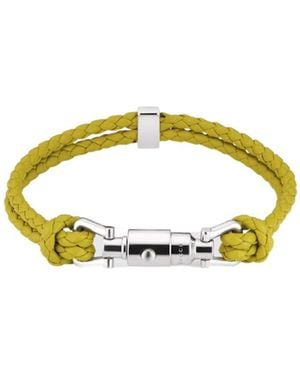 Gucci Braided Bracelet With Piston Detail - Yellow