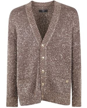Amiri Long-Sleeved Cardigan - Brown