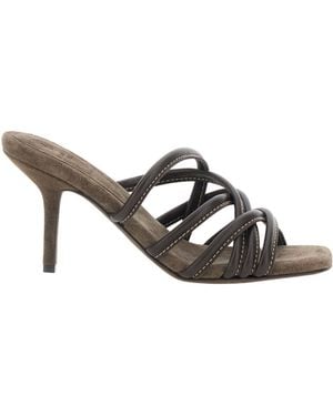 Brunello Cucinelli Strappy Heeled Sandals - Brown