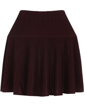Alaïa Alaa Crinoline Pleated Mini Skirt - Purple