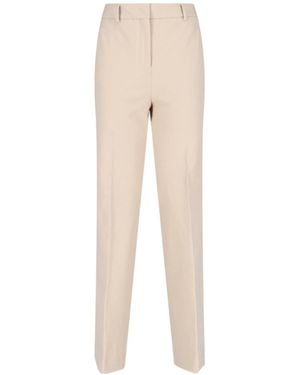 Incotex Flat Front Trousers - Natural