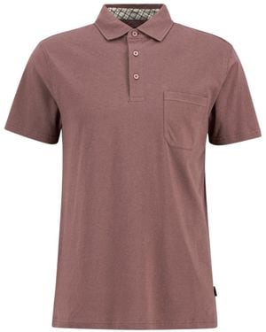 Barbour Short-Sleeved Polo Shirt With Patch Pockets - Pink