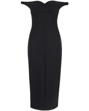 Philosophy Di Lorenzo Serafini Elegant Off-Shoulder Sheath Dress With Sweetheart Neckline - Black