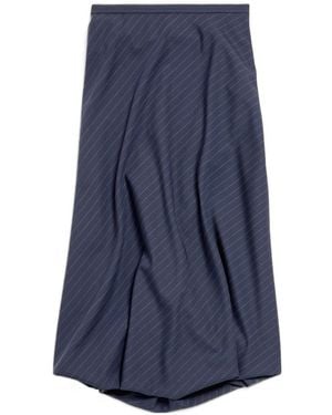 Balenciaga Twisted Tailored Skirt - Blue