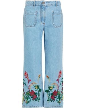 Etro Cotton Straight Leg Jeans - Blue