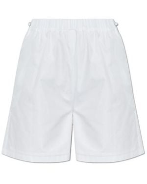 Max Mara Cotton Poplin Shorts - White