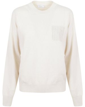 Peserico Beaded Sweater - White