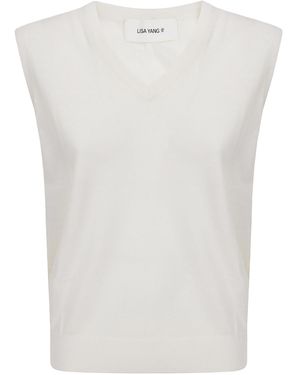 Lisa Yang V-Neck Vest - White