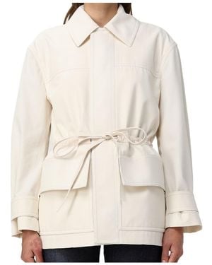Bottega Veneta Long Sleeve Casual Jacket - Natural