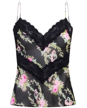 LoveShackFancy Brimsley Tank Top - Black