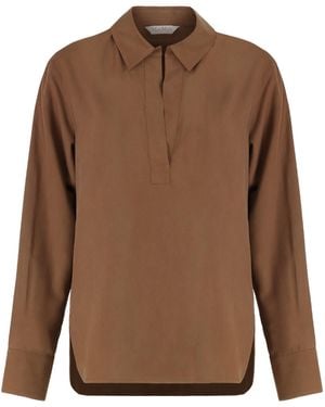 Max Mara Long-Sleeved Shirt - Brown