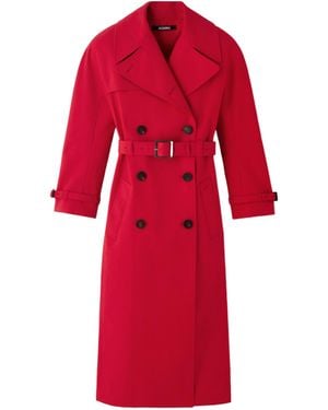 Jacquemus Citta Double-Breasted Trench Coat - Red