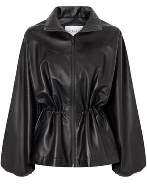 Givenchy Gathered Leather Jacket - Black