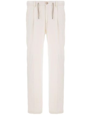 Herno Pleated Drawstring Pants - White