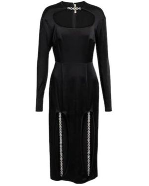 Christopher Kane Cutout Embellished Midi Dress - Black