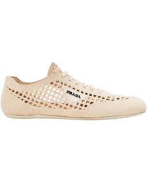 Prada Low-Top Sports Shoes - Natural