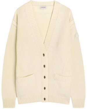 Moncler Wool And Cashmere-Blend Cardigan - Natural