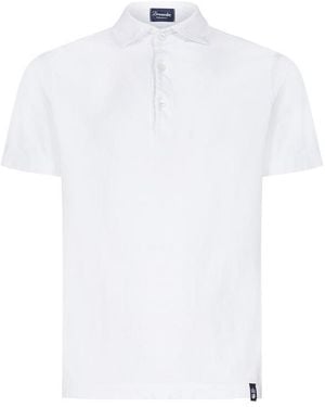 Drumohr Logo-Patch Short-Sleeve Polo Shirt - White
