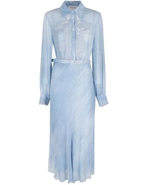 ERMANNO FIRENZE Long Sleeve Dress - Blue